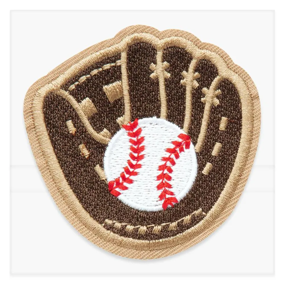Baseball Mitt Embroidered Iron-On & Adhesive Patch by Make Market®