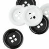 1.375" Basic Buttons, Black & White by Loops & Threads®