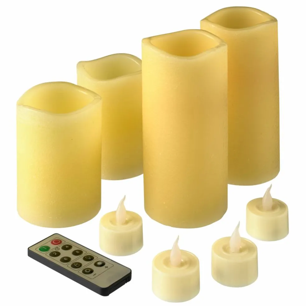 Basic Elements™ Ivory LED Candle Set with Remote By Ashland®