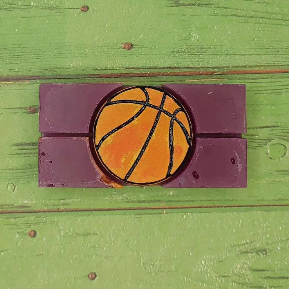 Basketball Snap Out Center Wax Melt Snap Bar Silicone Mold