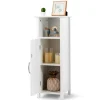 Bathroom Adjustable Shelf Floor Storage Cabinet with Door
