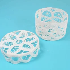 Battenburg Round Box - White - Large