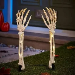 Battery-Operated Lighted Skeleton Arms - Set of 2