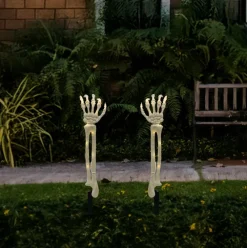 Battery-Operated Lighted Skeleton Arms - Set of 2