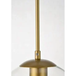 Baxter 1 Light brass plug-in pendant With Clear Glass