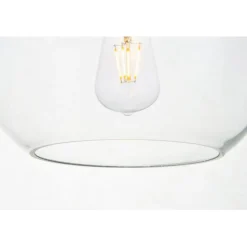 Baxter 1 Light brass plug-in pendant With Clear Glass