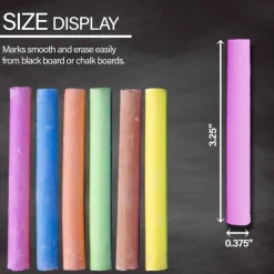 BAZIC Assorted Color Chalk, 20 Sticks, Non-Toxic Chalk, for Sidewalk Art, Chalkboards, Kids Outdoor Play
