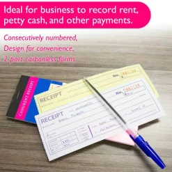 BAZIC Cash/Rent Receipt Book, 50 Sets, 7.5