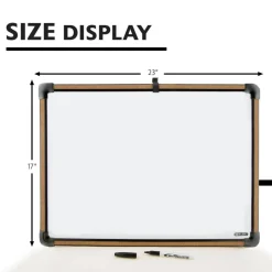 BAZIC CLASSIQUE Cork Framed Magnetic Dry Erase Board 17
