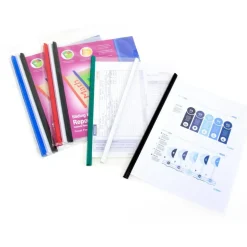 BAZIC Clear Front Sliding Bar Report Cover, 3 Pack, Letter Size
