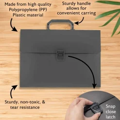 BAZIC Document Case A4/Letter Size w/ Handle