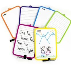BAZIC Double-Sided Dry Erase Board, 7.4 x 10.3 in, with Marker