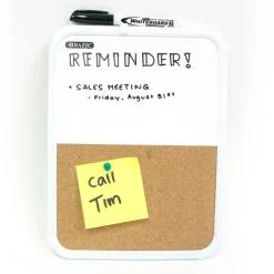 BAZIC Dry Erase and Cork Combo Board, 8.5 x 11 in, with Marker