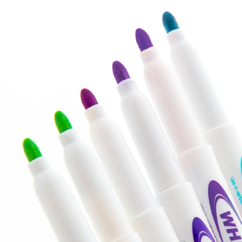 BAZIC Fine Tip Bright Color Dry-Erase Marker (4/Pack)