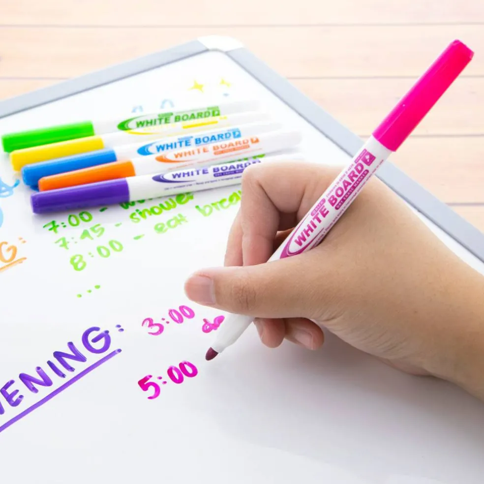 BAZIC Fine Tip Bright Color Dry-Erase Marker (6/Pack)