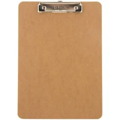 BAZIC Hardboard Clipboard with Low Profile Clip