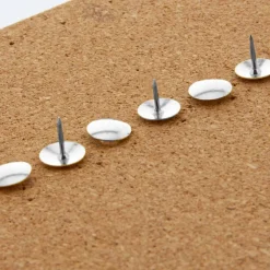 BAZIC Nickel (Silver) Thumb Tacks, 200 Count, for Cork Boards Bulletin