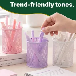 BAZIC Pastel Wire Mesh Pencil Holder Cup for Craft Room Brush and Tool Storage, Assorted