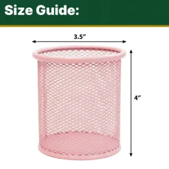 BAZIC Pastel Wire Mesh Pencil Holder Cup for Craft Room Brush and Tool Storage, Assorted