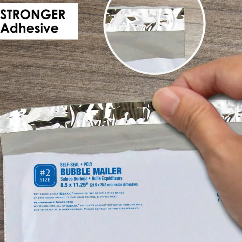 BAZIC Poly Bubble Mailer (#2) 8.5" x 11.25" (25/Pack)