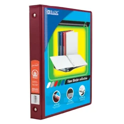 BAZIC® 3 Ring View Binder with Pockets, 6ct.