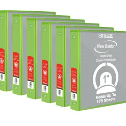 BAZIC® 3 Ring View Binder with Pockets, 6ct.