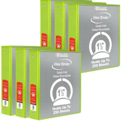 BAZIC® 3 Ring View Binder with Pockets, 6ct.