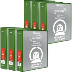 BAZIC® 3 Ring View Binder with Pockets, 6ct.