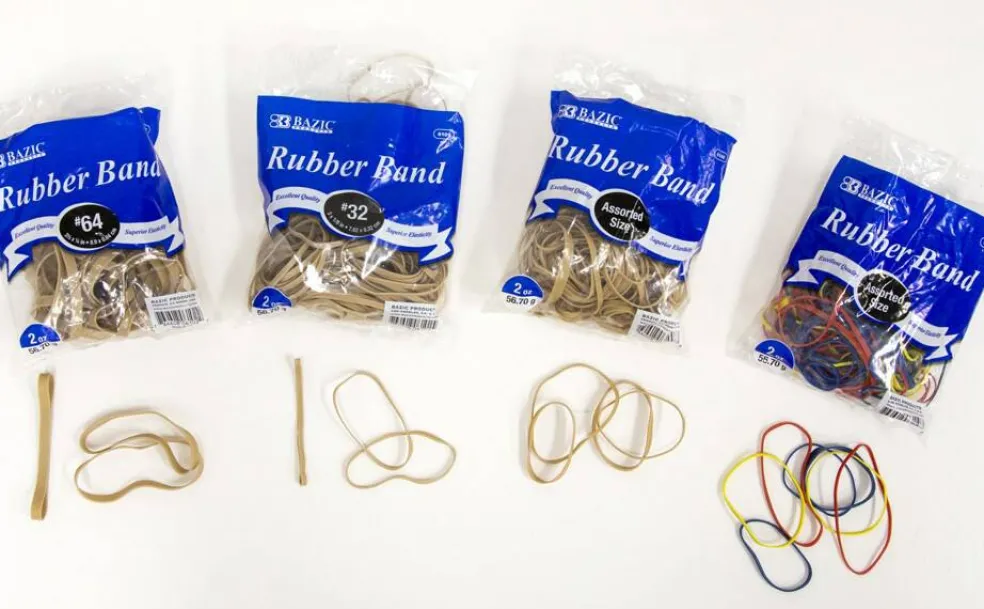 BAZIC #32 Rubber Bands, 2 oz, for Bundling Office Home