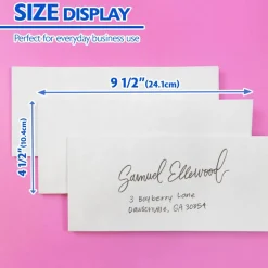 BAZIC #10 Security White Envelopes, Self-Seal, 40 Count