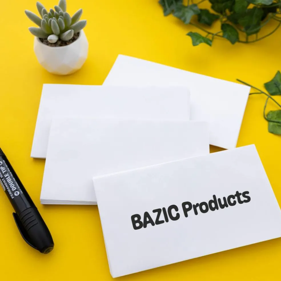 BAZIC #6 3/4 Self-Seal White Envelope (100/Pack)