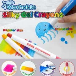 BAZIC Silky Gel Crayons 24 Color