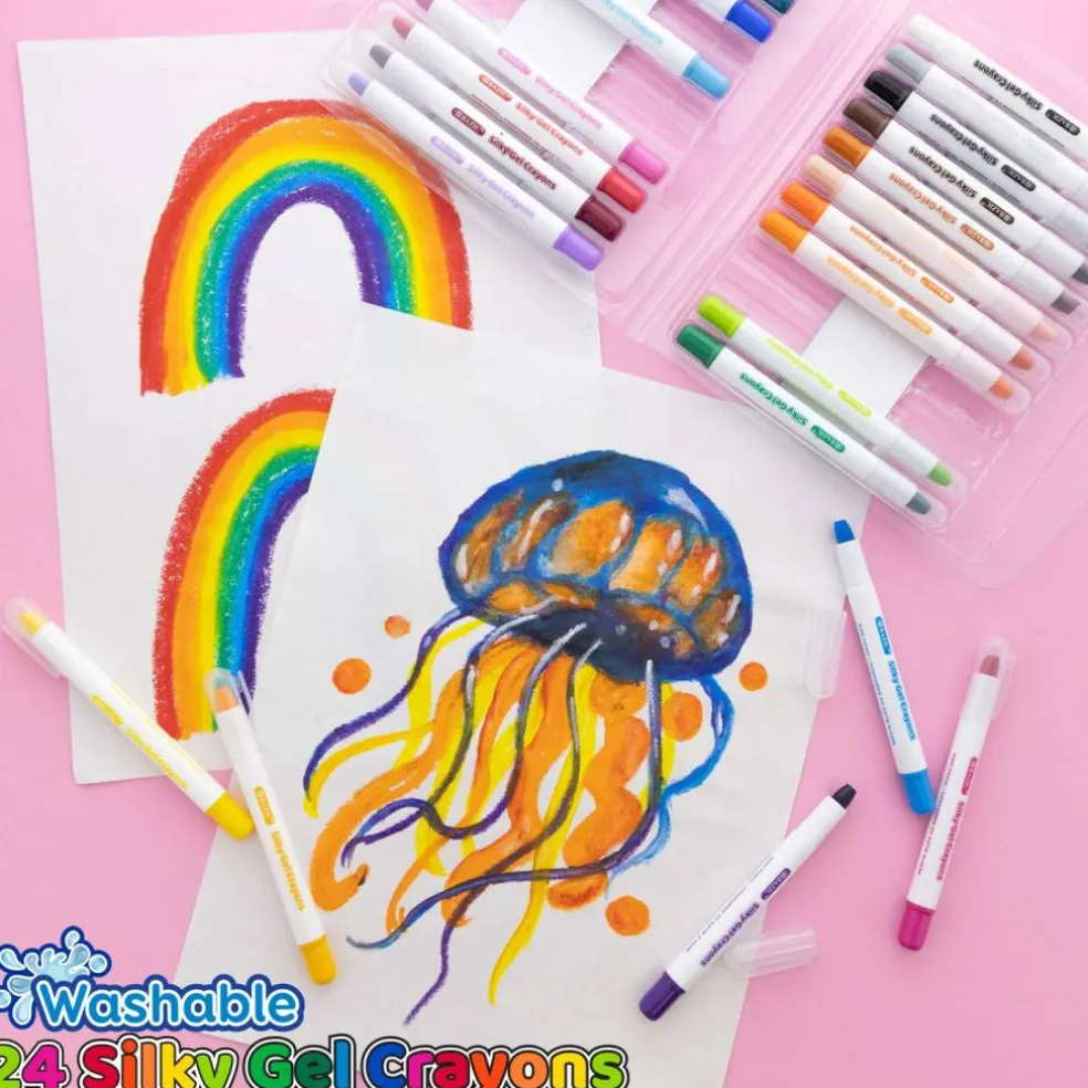 BAZIC Silky Gel Crayons 24 Color