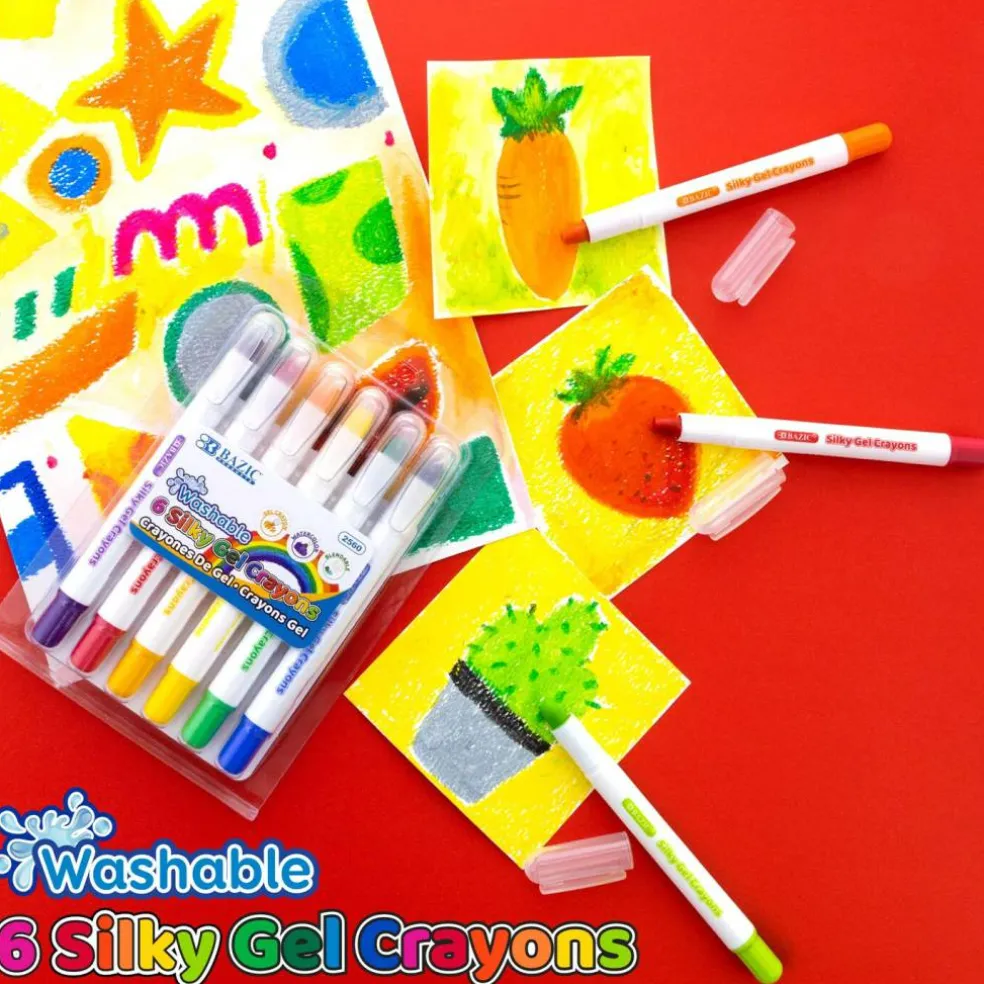 BAZIC Silky Gel Crayons 6 Color