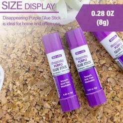 BAZIC Washable Disappearing Purple Glue Sticks, 0.28 oz, 4 Count