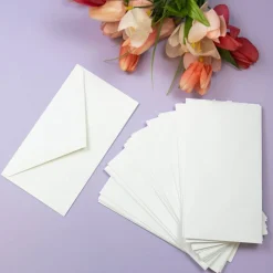 BAZIC #6 3/4 White Envelopes, Gummed, 100 Count, Plain-Face Paper