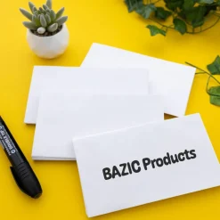 BAZIC #6 3/4 White Envelopes, Self-Seal, 65 Count, for Mailing Office