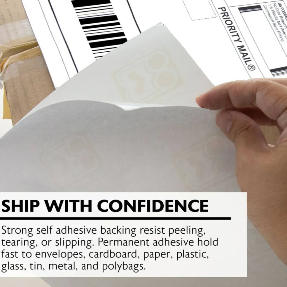 BAZIC 8.5" x 11" Full Sheet Multipurpose Labels, White, 10 Count, 24-Pack