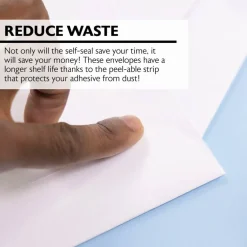 BAZIC 9 x 12 in White Envelopes, Self-Seal, 5 Count, for Mailing Office