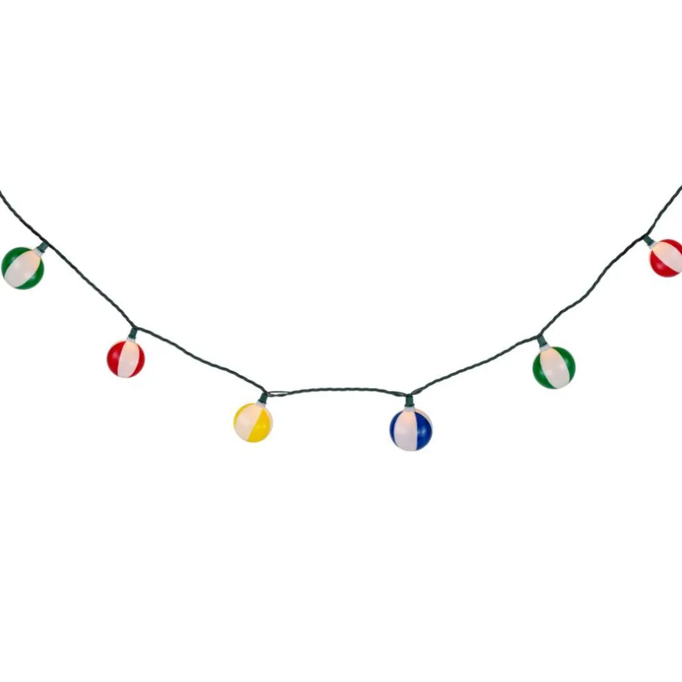 Beach Ball Patio Light with Green Wire Set