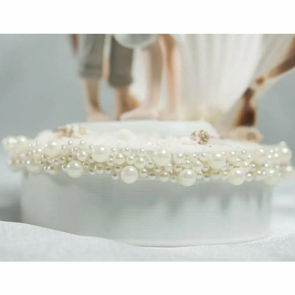 Beach Get Away Shell Wedding Cake Topper
