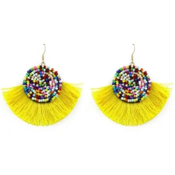 Beaded Tassel Dangle Earrings by Make Market®