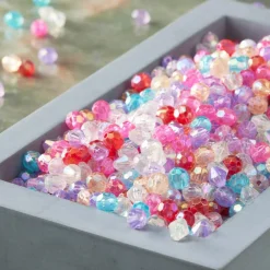 Bead Landing™ Multicolor Acrylic Faceted Bicone & Round Beads