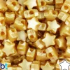 BeadTin Gold Pearl 13mm Star Plastic Pony Beads (250pcs)