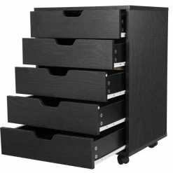 Bedroom Save Space Indoor 5 Drawer Dresser Clothing Storage.