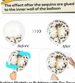 Beige and Champagne Gold Latex Balloon Set