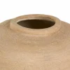 16" Beige Ceramic Wide Textured Vase