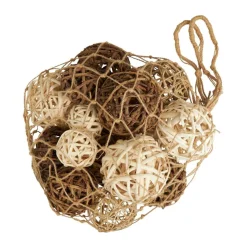 Beige Dried Plant Handmade Natural Foliage with Fishnet Bag