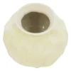 8" Beige Seashell Embossed Round Ceramic Vase by Ashland®