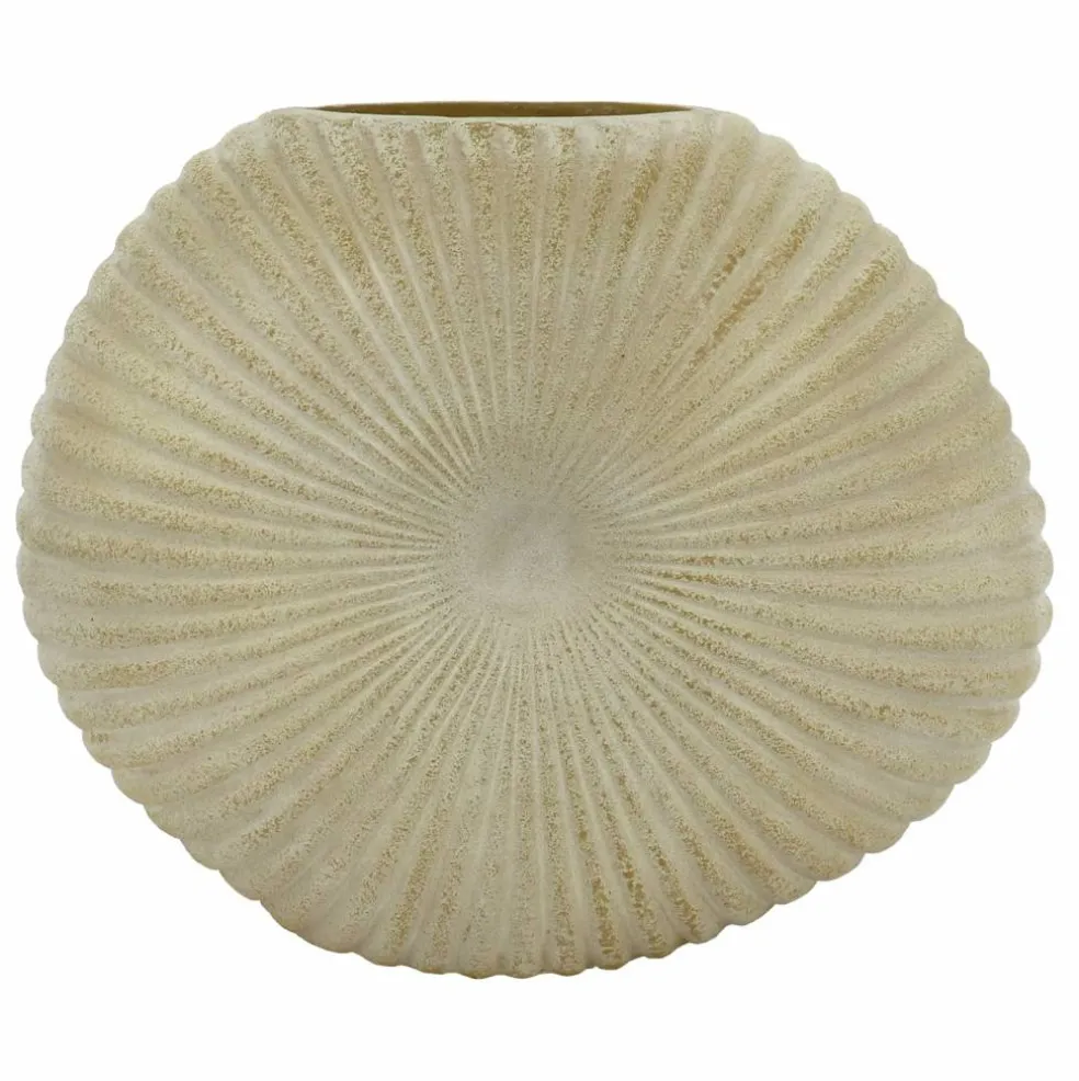 9.5" Beige Shell Ceramic Vase by Ashland®